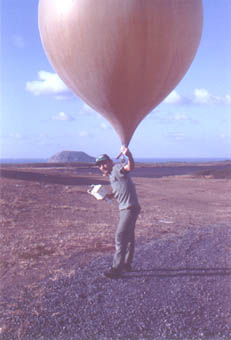 image of preparing to release balloon