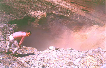 image of the volcano pit